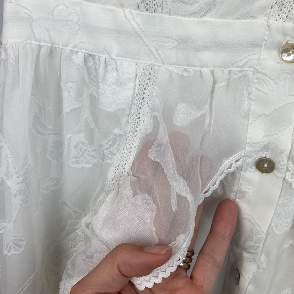 Elegant White Ruffle Dress - Picture 6 of 11